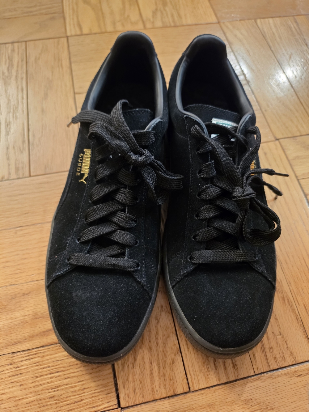 Puma Black Suede Low-Top Men's Sneakers